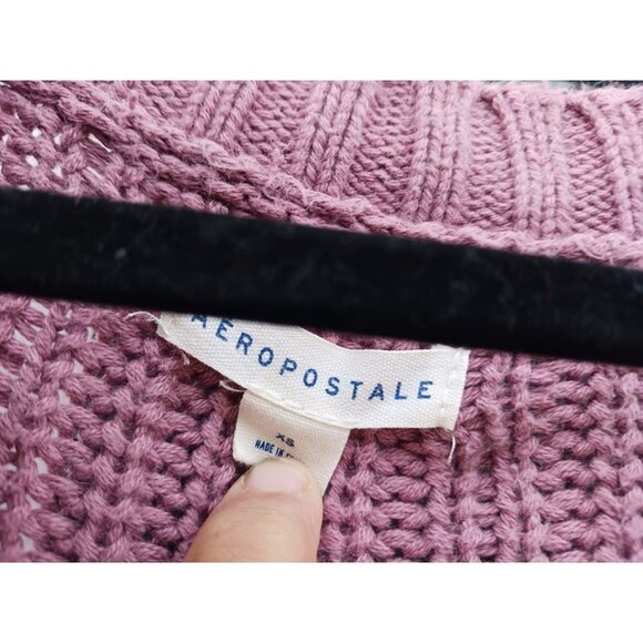 Aeropostale Cropped Cable-Knit Sweater - Picture 3 of 3